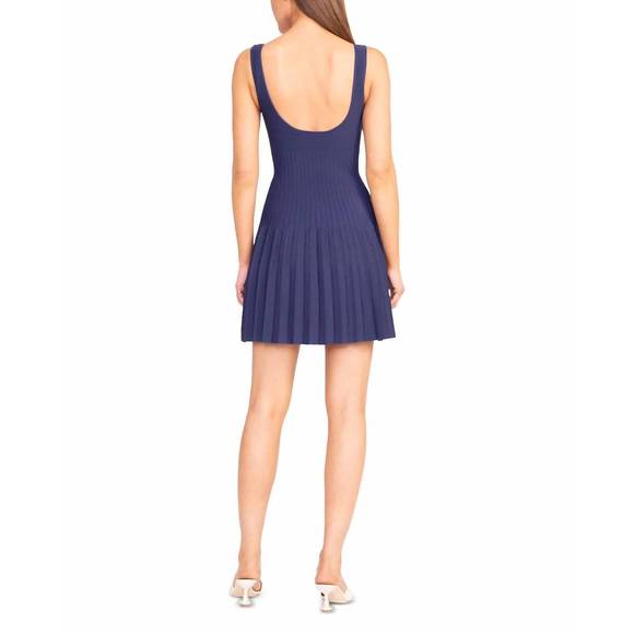 NEW STAUD ellison mini dress in navy - Picture 2 of 5